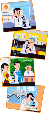 <strong>ユーザー</strong><br />医療関係者<br />大学などの研究機関の研究者<br />教員や学生<br />製造工場の技術者